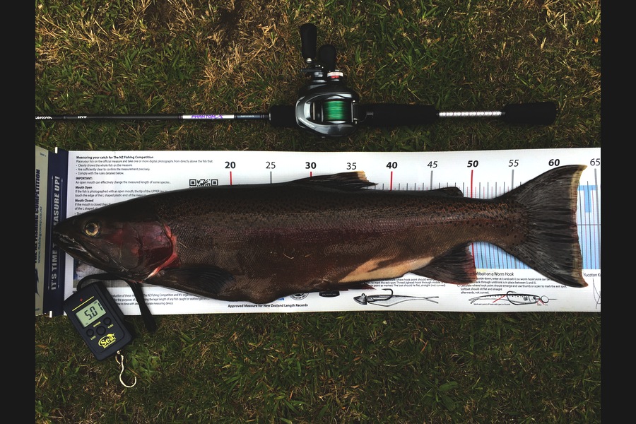 Ian Pedersen caught this 62.5cm Trout at Lake Tarawera  during The Export NZ Fishing Competition