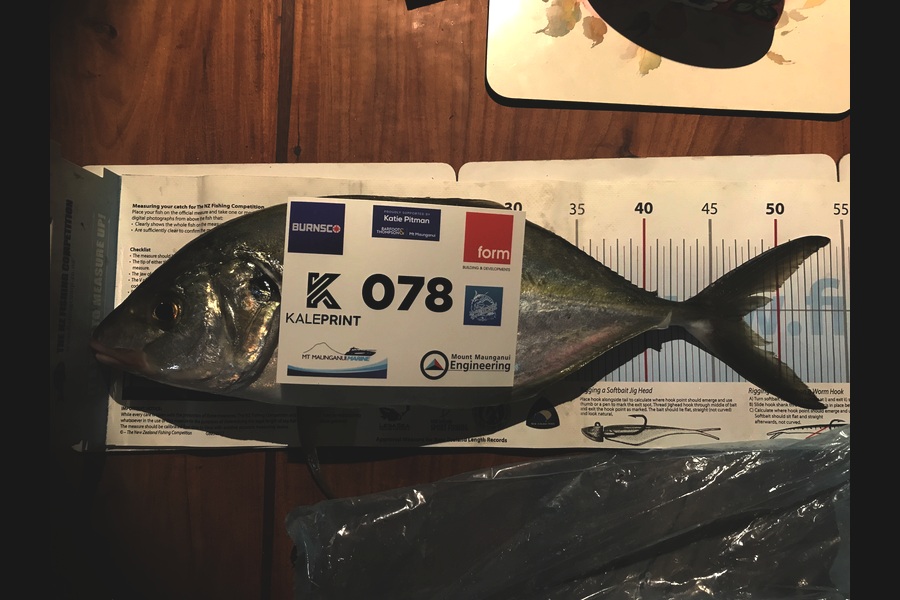 Brian Rhodes caught this 47cm Trevally at Bay of Plenty during The Export NZ Fishing Competition