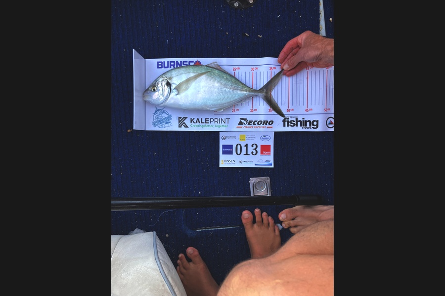 Simon Sheppard caught this 35.0cm Trevally at Bay of Plenty during The Export NZ Fishing Competition