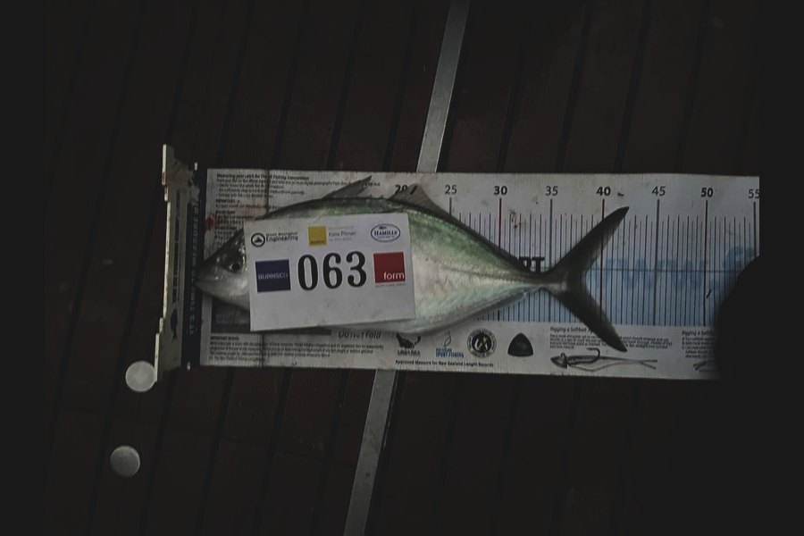 Jenny Burgess caught this 38.0cm Trevally at Bay of Plenty during The Export NZ Fishing Competition