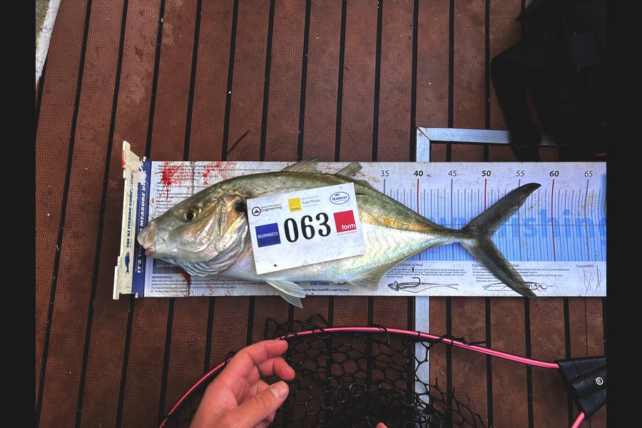 Jenny Burgess caught this 50.5cm Trevally at Bay of Plenty during The Export NZ Fishing Competition