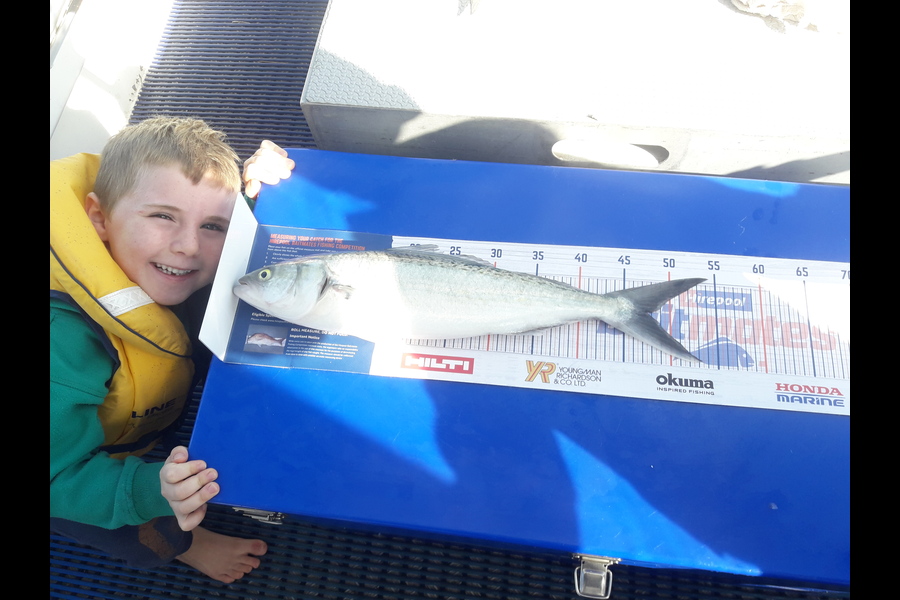 Luca Ralph caught this 47.5cm Kahawai at Waiheke   during The Export NZ Fishing Competition