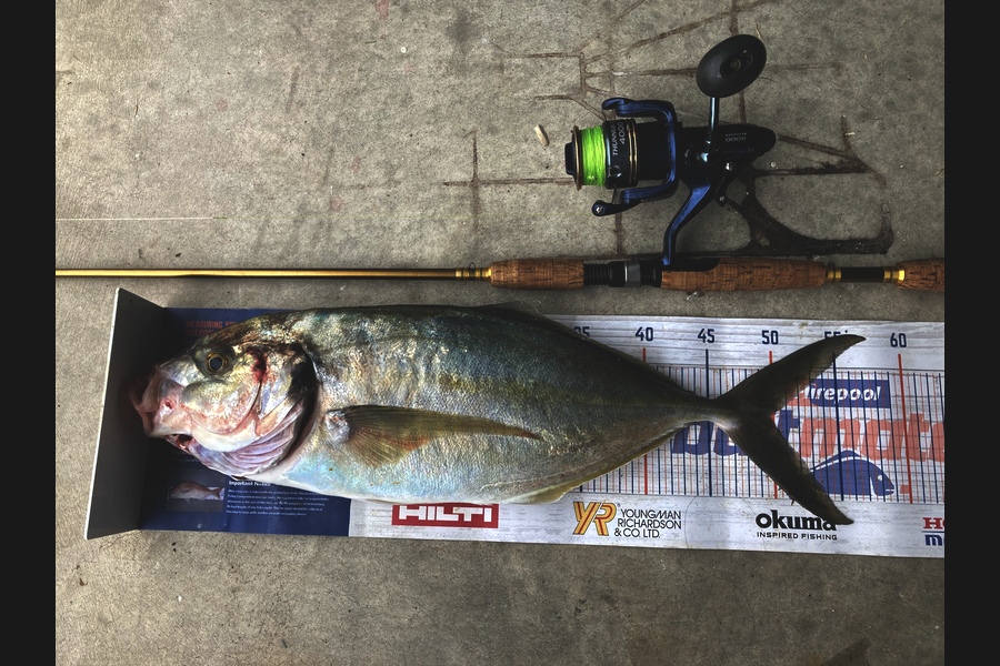 Graeme Duncan caught this 49.5cm Trevally at Bop during The Export NZ Fishing Competition