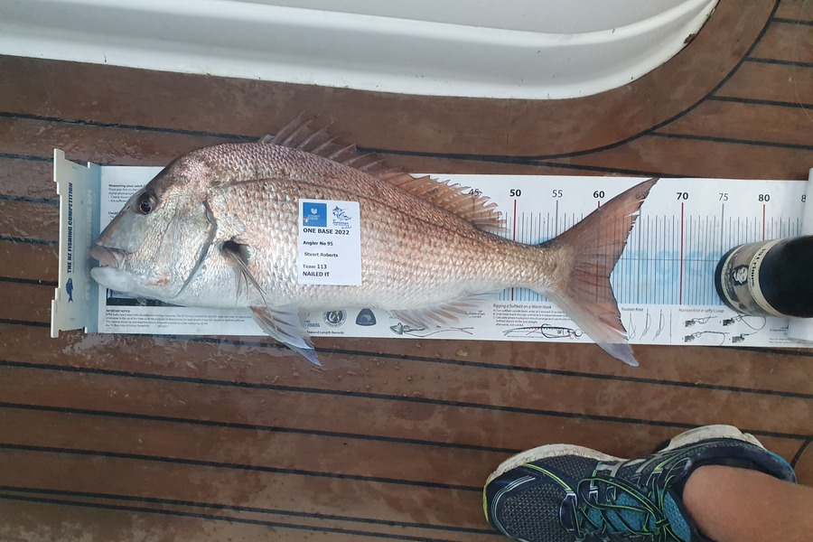 Stuart Roberts caught this 61.5cm Snapper at Cape Runaway  during The Export NZ Fishing Competition